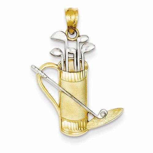 Rhodium Golf Bag Pendant