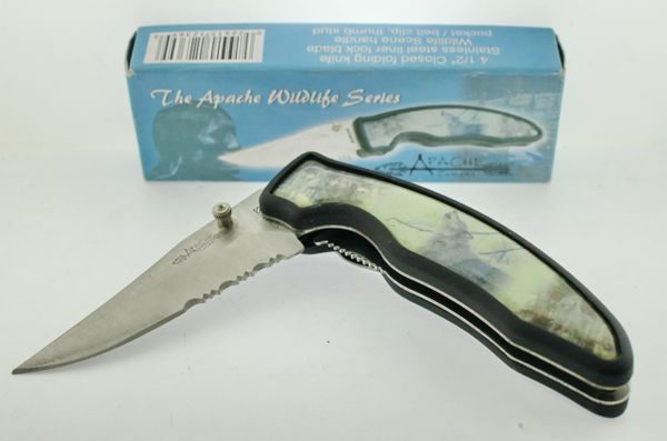 Apache Cutlery The Apache Wildlife Series TA455WOLF Knife