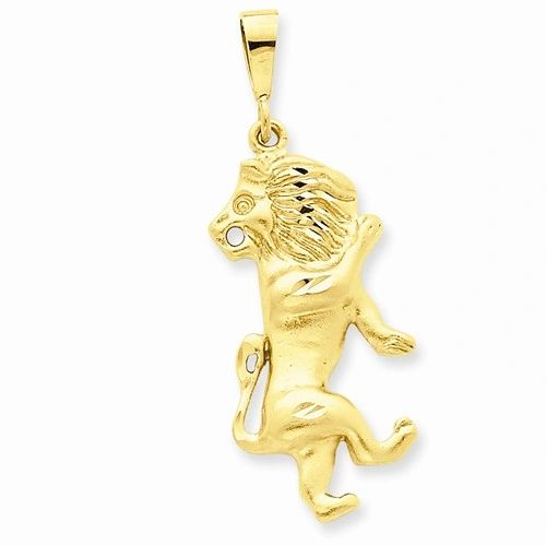 Diamond Cut Leo Zodiac Charm