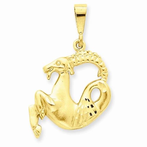 Diamond Cut Capricorn Zodiac Charm