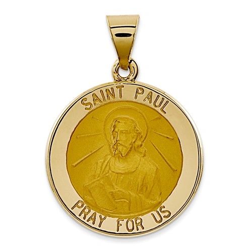Polished And Satin St. Paul Medal Pendant