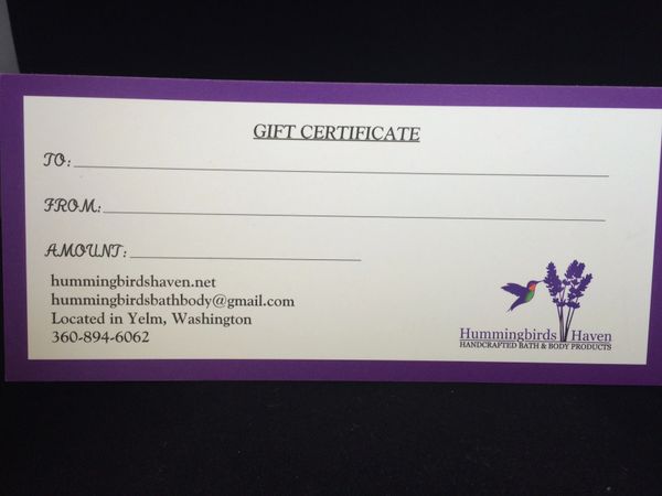 Gift Certificates