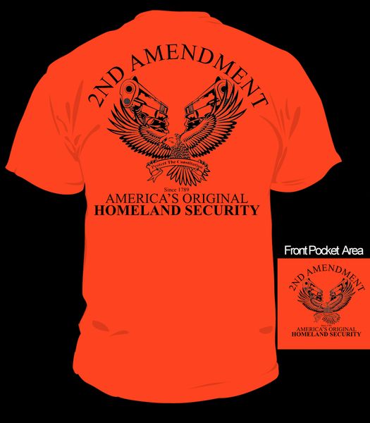 Front and Back printed T-Shirts Second Amendment
