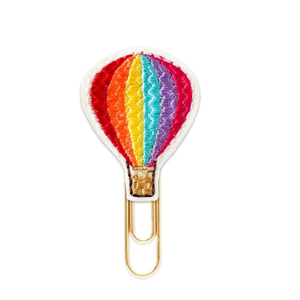 Rainbow Hot Air Balloon Planner Paper Clip Or W Attached Magnet Todo Papel Color Paper Doilies And Planner Accessories