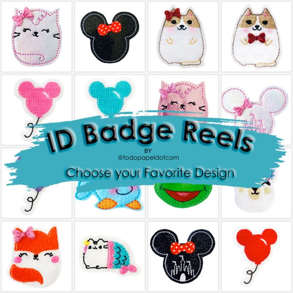 Download Fun And Cute Interchangeable Feltie Toppers For Id Badge Reels Todo Papel Color Paper Doilies And Planner Accessories