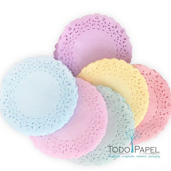 pastel paper doilies