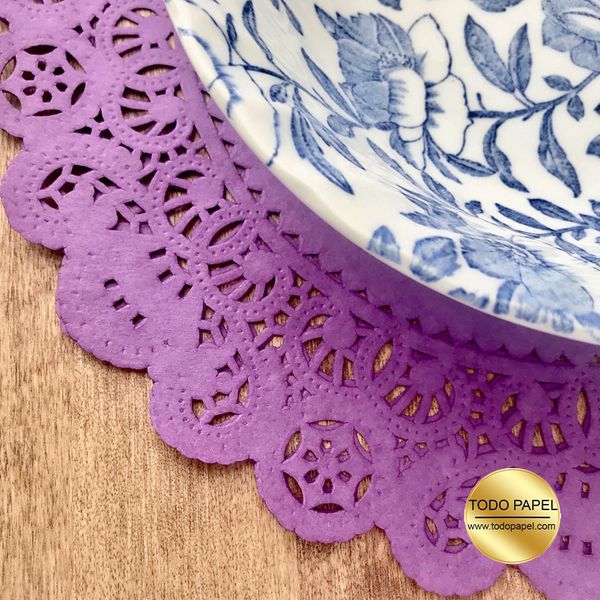 paper doilies purple