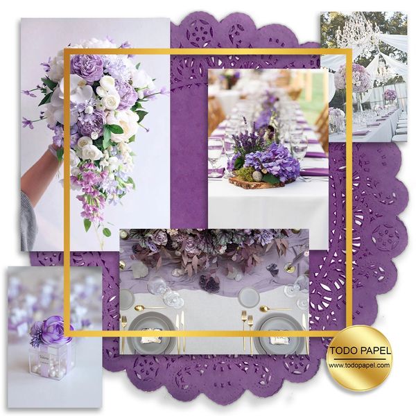 paper doilies purple