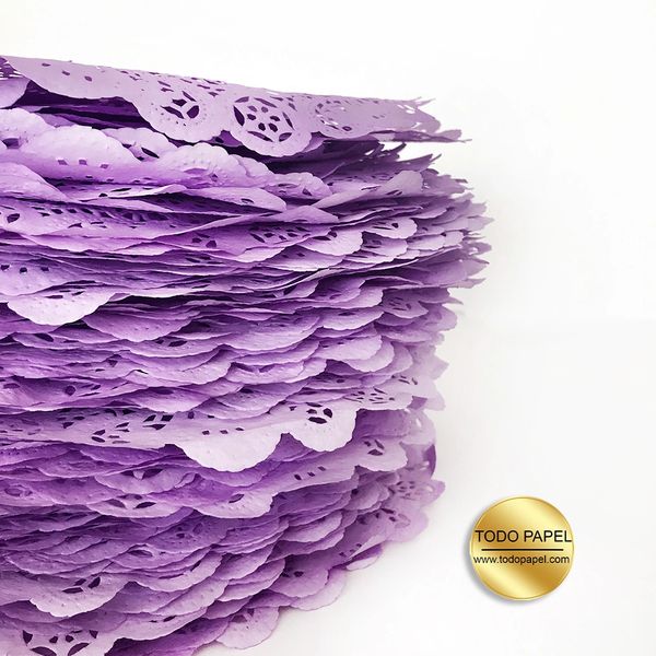 paper doilies purple