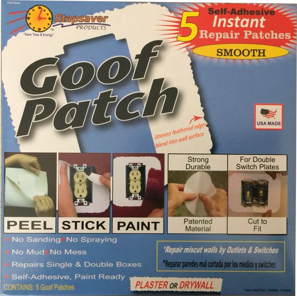 Ceiling Can Lot Of 2 Stepsaver Products Self-Adhesive Goof-Light Patch Smooth 