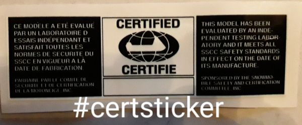 Certification Decal