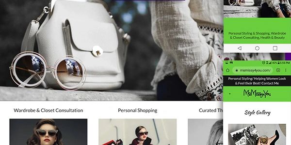 website design for fashion stylist / personal stylist in Los Angeles
