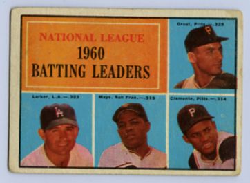 27. 1961 TOPPS BASEBALL CARD #41 - CLEMENTE
