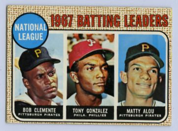 29. 1968 TOPPS BASEBALL CARD #1 - CLEMENTE