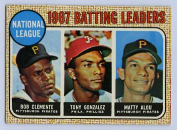 30. 1968 TOPPS BASEBALL CARD #1 - CLEMENTE
