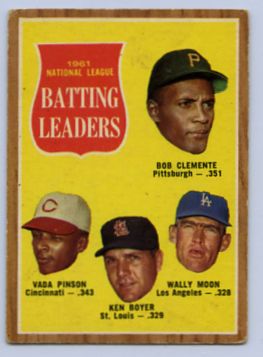 35. 1962 TOPPS BASEBALL CARD #52 - CLEMENTE
