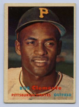 51. 1957 ROBERTO CLEMENTE TOPPS BASEBALL CARD #76