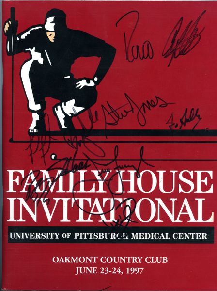 1997 Family House Invitational signed golf program, Oakmont