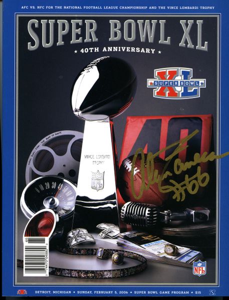 Alan Faneca, Pittsburgh Steelers signed Super Bowl XL program