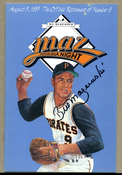 Bill Mazeroski, Pittsburgh Pirates signed Maz Night program  Pittsburgh  Sports Gallery Mr Bills Sports Collectible Memorabilia