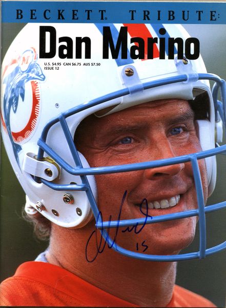 Dan Marino, Miami Dolphins signed Beckett Tribute price guide