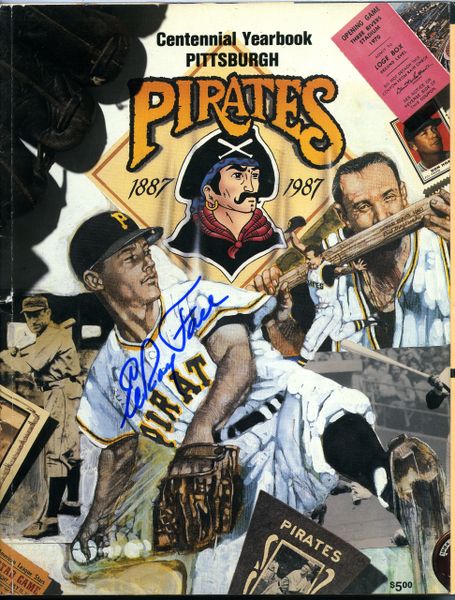 Elroy Face, Pittsburgh Pirates signed 1987 Pirates yearbook