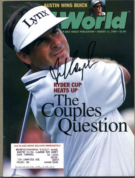 Fred Couples signed Golf World magazine