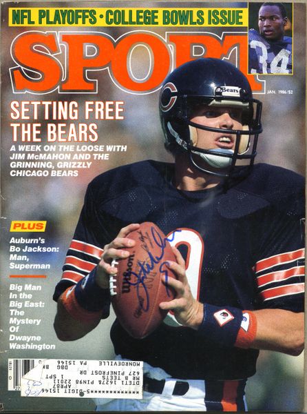 Jim McMahon, Chicago Bears signed Sport magazine  Pittsburgh Sports  Gallery Mr Bills Sports Collectible Memorabilia