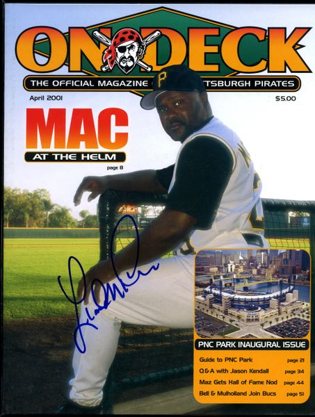 Lloyd McClendon, Pittsburgh Pirates signed PNC Park Inaugural Series Program