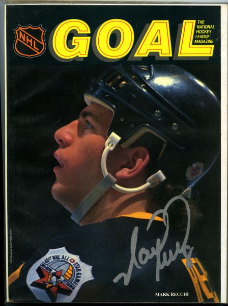 Mark Recchi, Pittsburgh Penguins signed Goal magazine