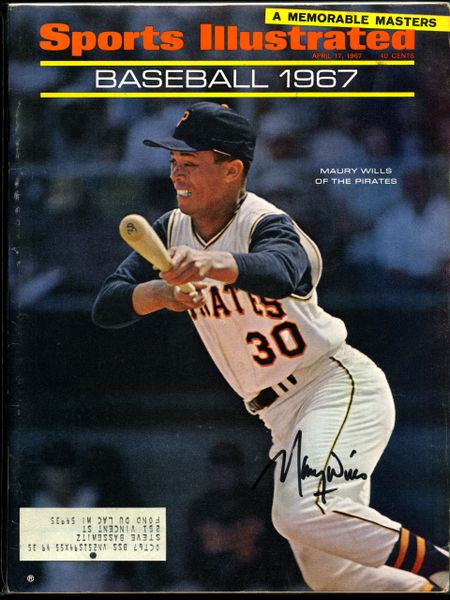 Maury Wills, Pittsburgh Pirates signed Sports Illustrated