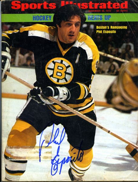 Phil Espositio, Boston Bruins signed Sports Illustrated