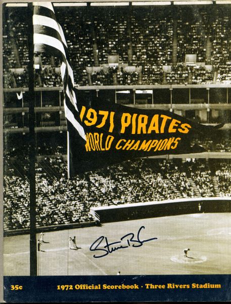 1972 Vintage Pittsburgh Pirates Scorebook World Champions 