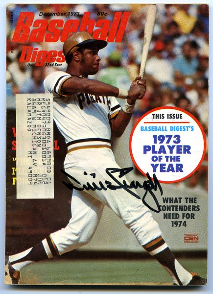 Willie Stargell, Pittsburgh Pirates signed 1973 Baseball Digest