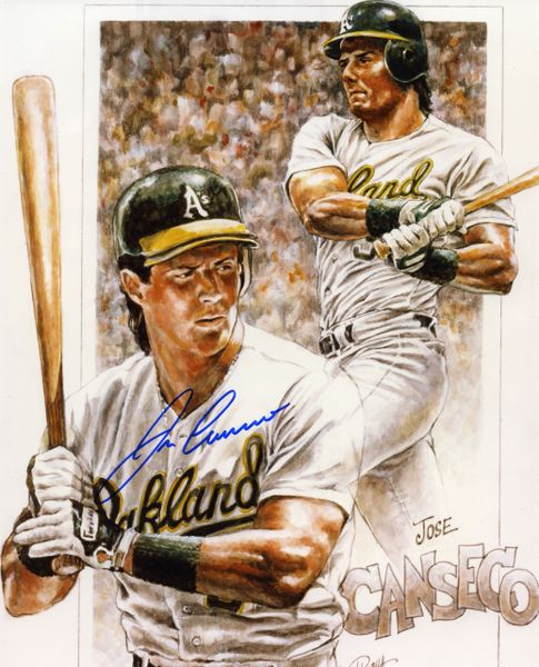 Autographed Jose Canseco 8X10 Oakland A's Photo