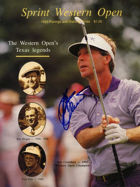 Ben Crenshaw Pro Golfer signed Western Open program (cover only)