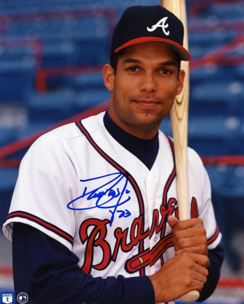 DAVID JUSTICE 8X10 PHOTO ATLANTA BRAVES BASEBALL PICTURE MLB SWINGING