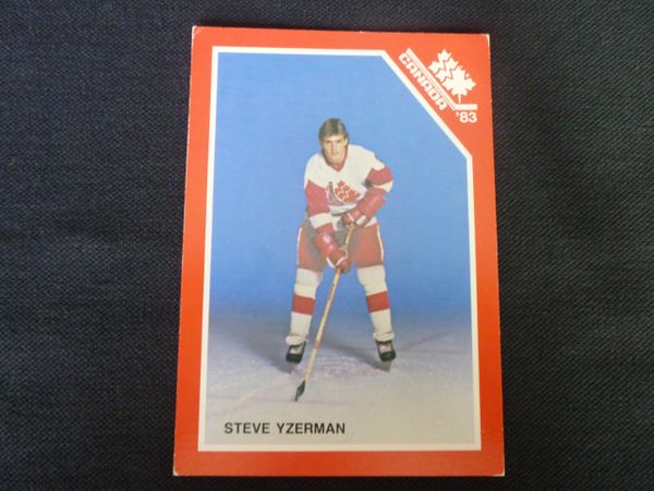 1983 Detroit Red Wings Steve Yzerman Canada National Juniors Card
