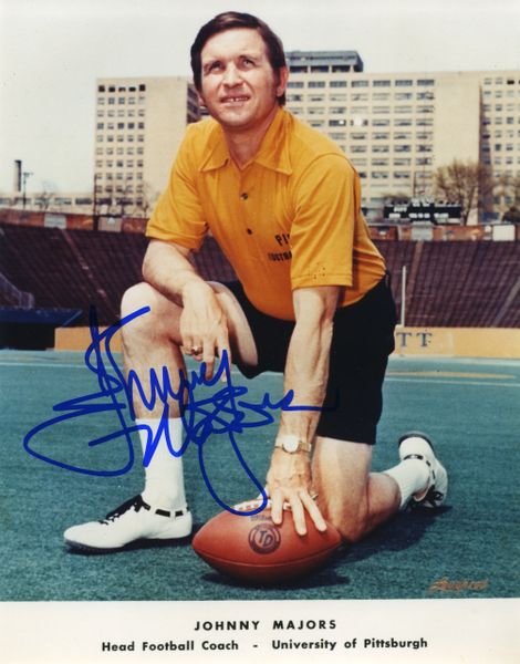 Johnny Majors - Pitt Panthers signed 8x10 photo