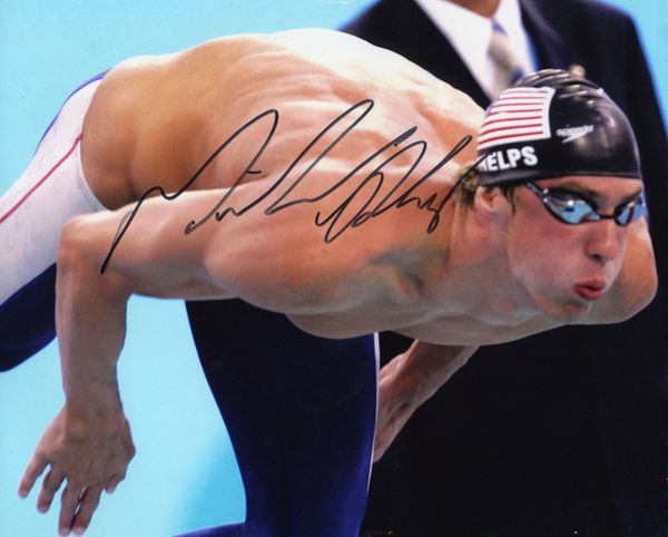 Michael Phelps - Olympic Gold Medalist signed 8x10 photo