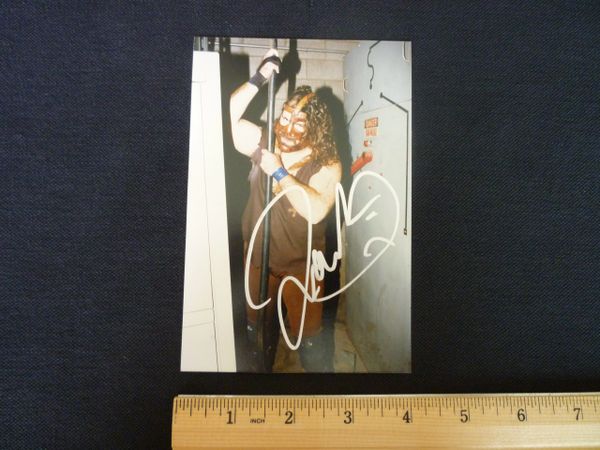 Mick Foley aka Mankind signed 4 x 6 photo