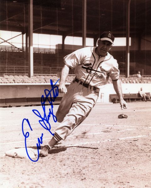 Enos Slaughter - St. Louis Cardinals signed 8x10 photo