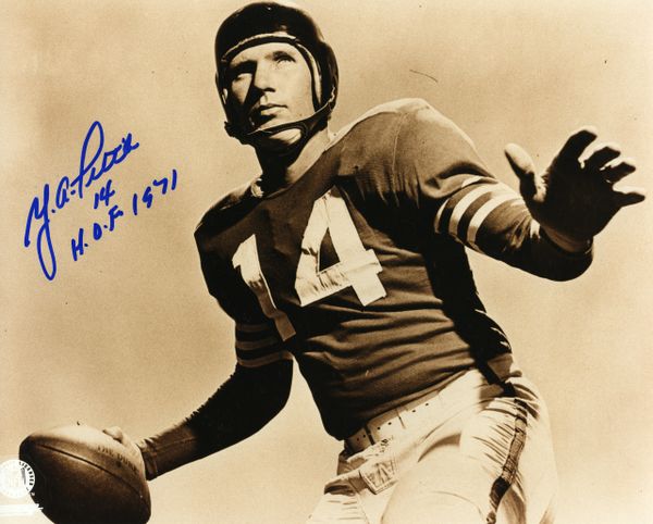 Y.A. Tittle - New York Giants, LSU signed 8x10 photo