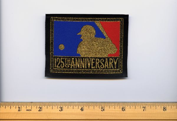 MLB 125th anniversary original jersey patch