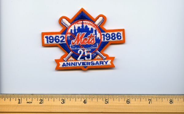 1986 original New York Mets 25 year anniversary patch