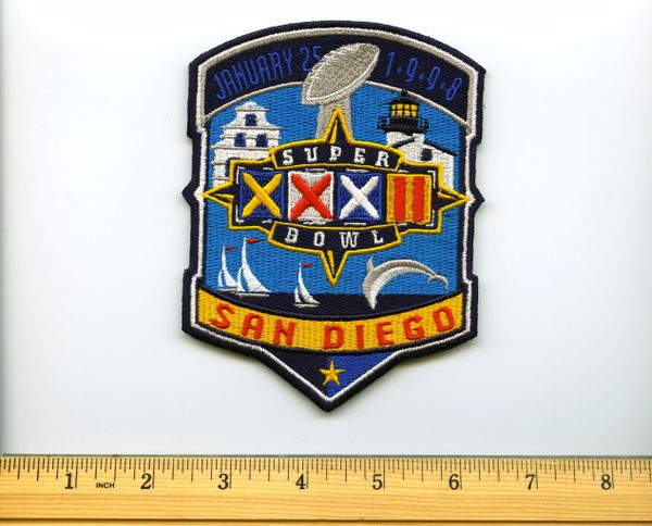 Super Bowl XXXII commemorative patch, Broncos vs. Packers