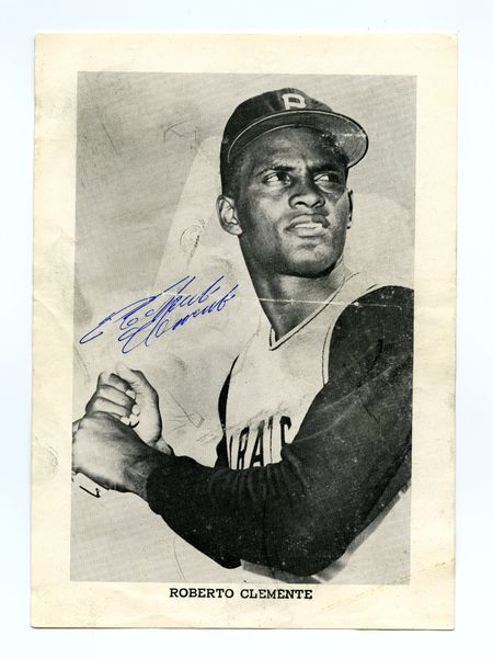 Facsimile Autographed Roberto Clemente Pittsburgh Grey Reprint