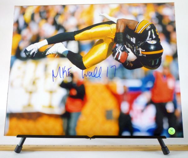 Mike Wallace, Pittsburgh Steelers signed 16x20 photo