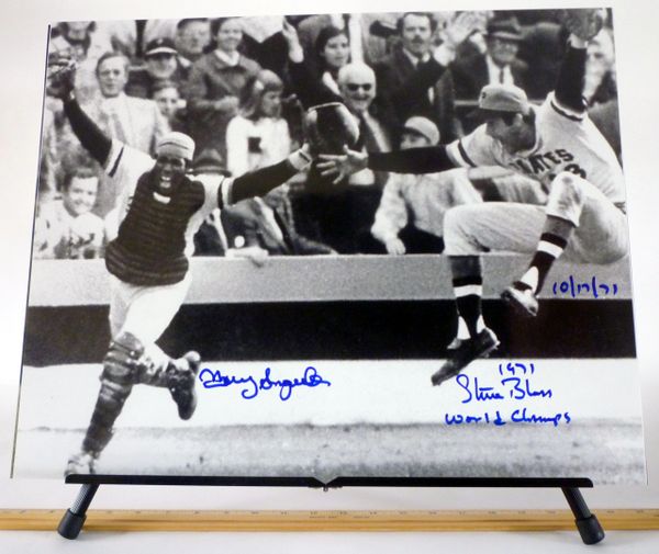 1971 World Series - Manny Sanguillen & Steve Blass Pittsburgh Pirates signed  16x20 photo