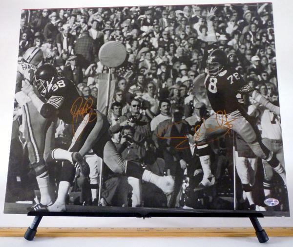 LC Greenwood & Dwight White, Pittsburgh Steelers signed 16x20 photo